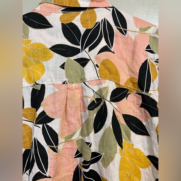 Rachel Zoe Womens Boxy Floral Button-Up Shirt Boho Multicolor Size XL - Picture 6 of 9